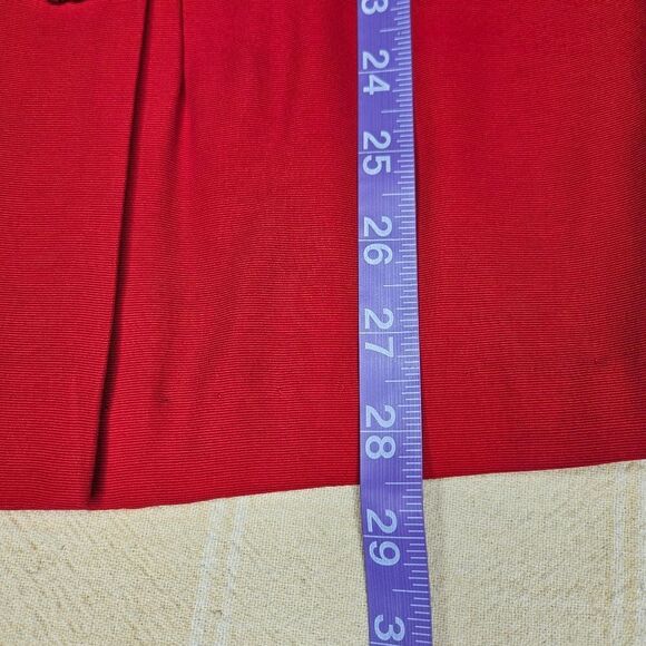 David Benjamin Vintage 80's Bold Red Double Breasted Tailored Fit Blazer Blouse - Picture 10 of 16